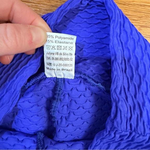 Booty By Brabants Croco Skin Seamless Leggings in Dark Blue (Cobalt?) - One Size - Picture 5 of 8